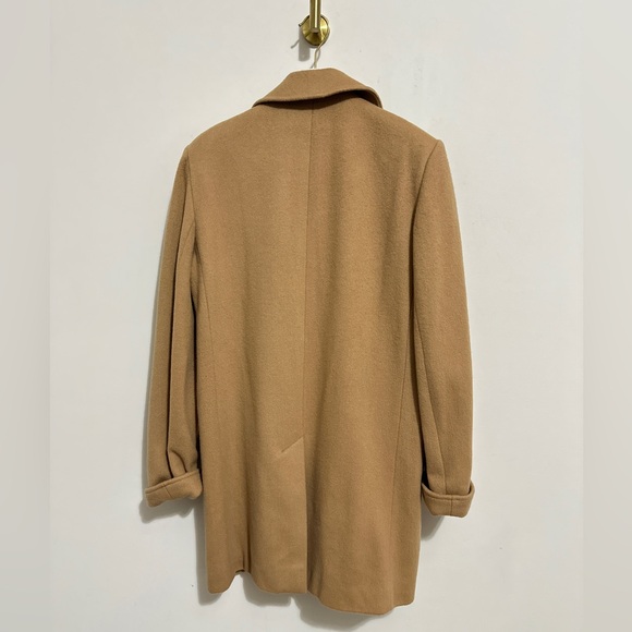 Camel Pea Coat By Talbots Size 8 - Picture 4 of 8